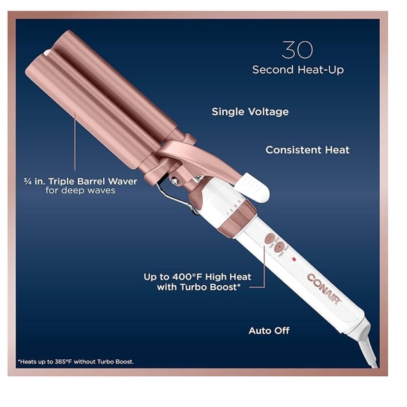 Conair Triple Barrel Curl Styling Waver - Picture 3 of 8